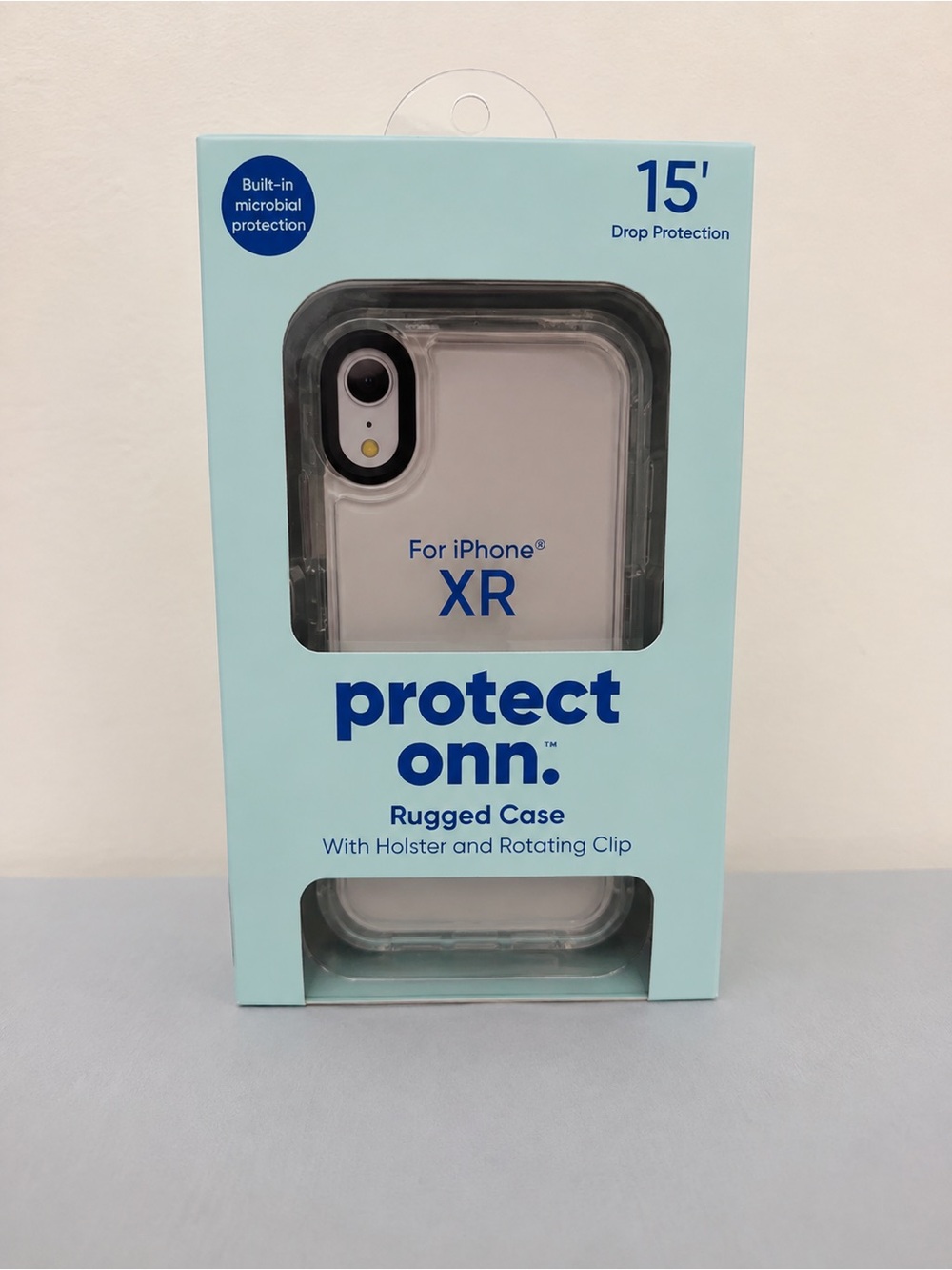 Onn. Clear Rugged Case for iPhone XR - Transparent